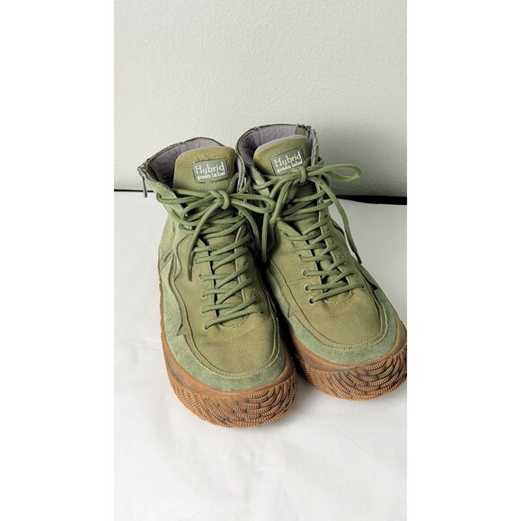 Hybrid Green Label Disruptor Men\'s High Top Sneakers Olive Green Size 10